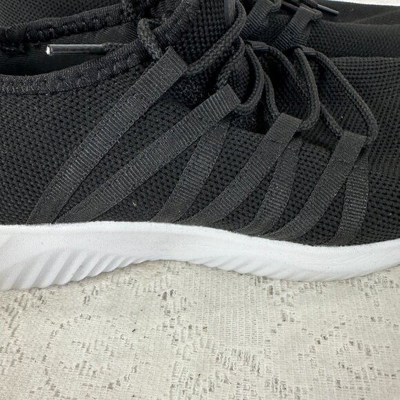 Black Feethit Slip on Running Shoes, white soles, breathable lightweight 7.5M - Picture 6 of 8